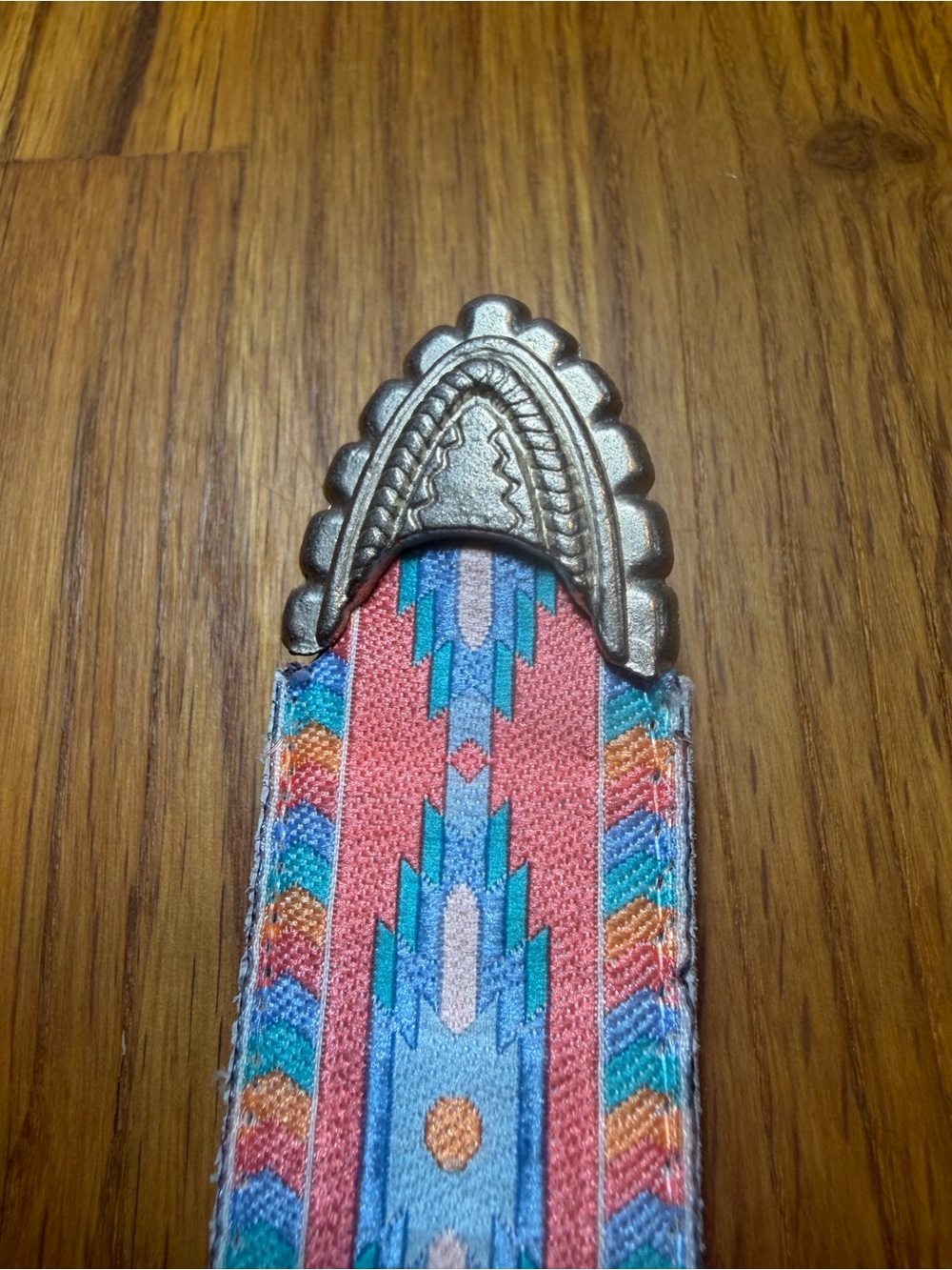 Vintage Nuovo Southwestern Pattern Belt with Silver Buckle (018) - Picture 2 of 11